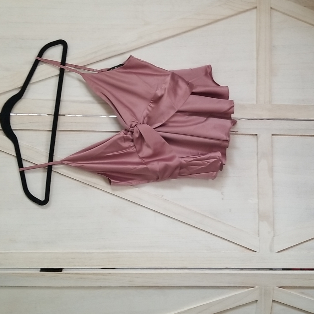 Satin camisole with tie back